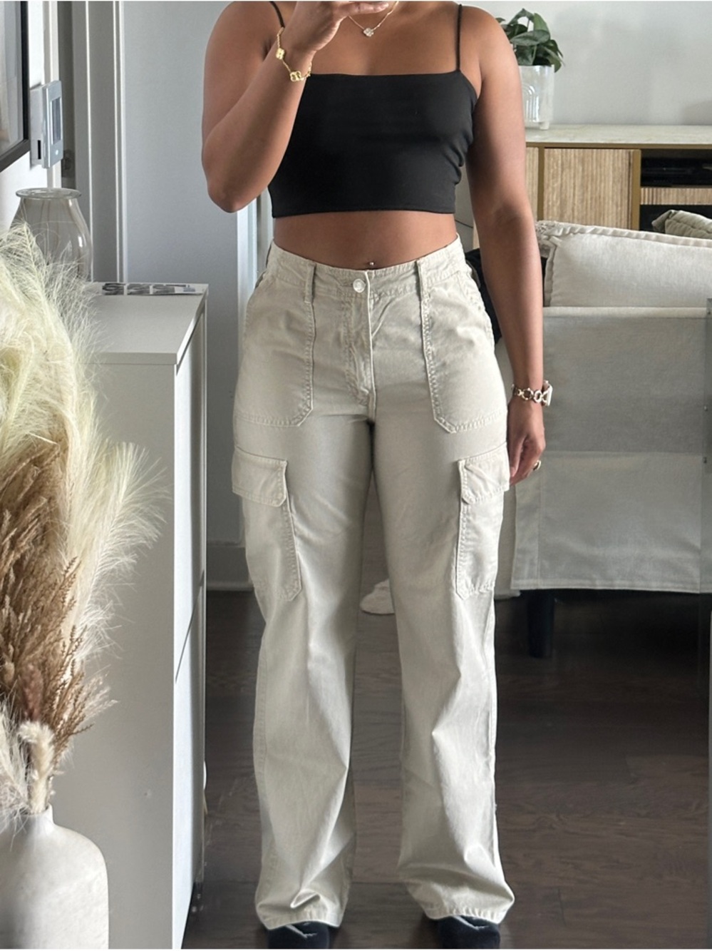Zara Khaki Cargo Pants